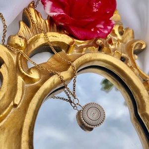 vintage CHANEL homemade white button necklace